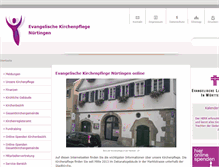 Tablet Screenshot of ev-kirchenpflege-nuertingen.de